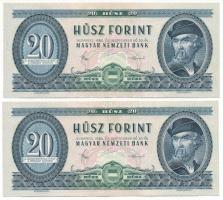 1980. 20Ft (2x) sorszámkövetők "C 369 041007 - C 369 041008" T:XF
Adamo F17