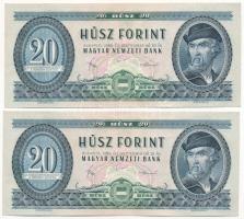 1980. 20Ft (2x) sorszámkövetők "C 261 092978 - C 261 092978" T:F szép papír
Adamo F17