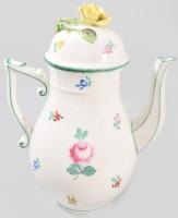 Óherendi bécsirózsás mokkás / kávés készlet. Jelzett, rózsafogó sérült, cukortartó hiánnyal, egyik c...