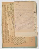 ca 1880 Pór Antal. (1834-1911) történész, politikus, egyházi író, kanonok.
autográf levele ill. töb...