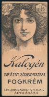 Kalogén Brázay sósborszesz fogkrém számolócédula