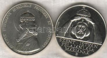 1993 "Szt. István" 2db kis példányszámú  emlékveret 65g ezüst T:PP R!