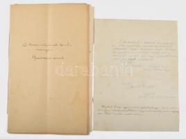 ca 1930 Kürschák József (1864-1933) matematikus, műegyetemi tanszékvezető köszámítással kapcsolatos levelezése, Levelében a körszámítással kapcsolatos 32 oldalas tanulmányt bírálja, mint ahogy ezt a jezsuita rend kalocsai főgimnáziuma is /11 irat/