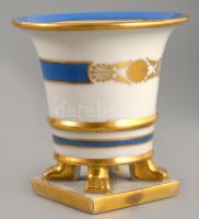 Herendi D'or Blue mintás talpas kisváza. Jelzett, minimális kopással, m: 7,5 cm