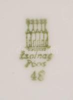 Zsolnay sárga fedeles kiöntő. Jelzett, hibátlan, m: 9,5 cm