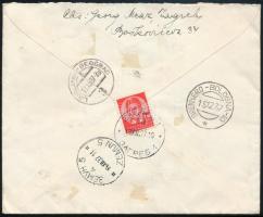 1927 Ajánlott légi levél / Registered airmail cover