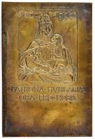 1901 1000-1900 Patrona Hungariae Ora Pro Nobis. Fémdomborműves Lev. Lapok Szab. Minden Kultúrállamban Magy. Szab. 10474. Sz.A.B. / Hungarian patriotic propaganda card. Metal embossed patent