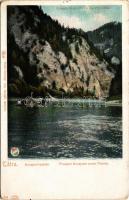 Tátra, Tatry; Dunajeci hajózás, tutaj. Feitzinger Ede No. 356. 1902/12 / Przejazd Dunajcem przez Pieniny / Dunajecfahrt durch die Pieninen / rafting (EK)