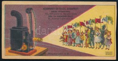 Árkád Bazár Késmárky és Illés Játékáruháza számolócédula, lapszéli szakadásokkal