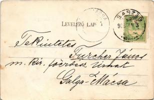 1904 Isaszeg, Római katolikus templom, vasútállomás. Haas Géza kiadása (EB)