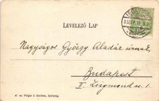 1905 Ipolyság, Sahy; Polgári leányiskola. Polgár J. kiadása / girls' school (gyűrődés / crease)