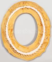 Bukrán Edit (1957-): Képkeret, Mázas kerámia, jelzett, hibátlan 20x14 cm