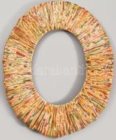 Bukrán Edit (1957-): Képkeret, Mázas kerámia, jelzett, hibátlan 20x14 cm