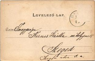 1900 Ipolyság, Sahy; Városháza és honti kaszinó. Kanyó Antal kiadása / town hall, casino. Art Nouvea...