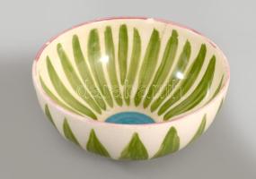 Bukrán Edit (1957-): Tálka, Mázas kerámia, jelzett, apró lepattanással d: 15 cm