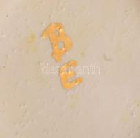 Bukrán Edit (1957-): Tálka, Mázas kerámia, jelzett, apró lepattanással d: 12 cm