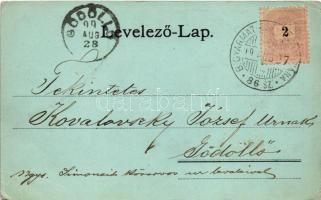 1899 Ipolyság, Sahy; Honti szakadás este holdfényben. Kanyó A. kiadása / ravine at night in moonligh...