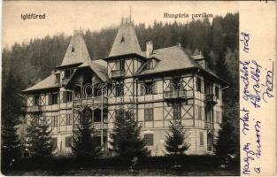 Iglófüred, Bad Zipser Neudorf, Spisská Nová Ves Kupele, Novovesské Kúpele; Hungária pavilon. Wlaszlovits Gusztáv kiadása / villa