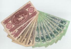 Vegyes, 13db-os magyar bankjegy tétel, benne: 1983-1989. 50Ft (2xklf,3db) + 1992-1993. 100Ft (2xklf)...