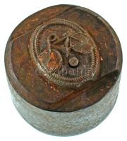 DN "Kerékpáros" jelvény verőtő, készült a jelvény kibocsátásának idején a Pénzverőben (~22x27mm)