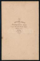 cca 1870 Elegáns fiatalember portréja, vizitkártya Letzter junior kassai műterméből, 10x6,5 cm