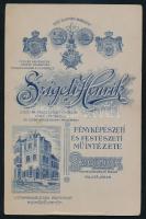 cca 1910 Elegáns hölgy gyermekeivel, kabinetfotó Szigeti Henrik udvari fényképész szolnoki műtermébő...