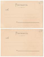 2 db RÉGI őz és szarvas vadászati művészlap, aranyozott litho / 2 pre-1945 deer gilded litho art pos...