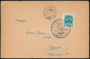 1940 Lap "M.KIR.POSTA / 392" + "SZILÁGYSOMLYÓ VISSZATÉRT"