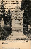 1918 Karánsebes, Caransebes; Monumentul Constantin Diaconoviciu Loga / Constantin Diaconovici Loga emlékmű / monument (Rb)