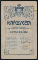 cca 1915 Fiatal férfi portréja, vizitkártya Ignáczy Géza beregszászi (Berehove, Kárpátalja) műterméb...