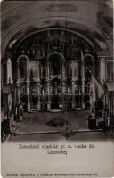Karánsebes, Caransebes; Iconostasul catedralei gr. or. romane / görögkatolikus templom belső / Greek Catholic church interior (EB)