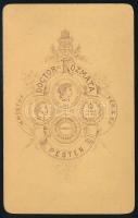 cca 1870 Fiatal hölgy portréja, vizitkártya Doctor és Kozmata pesti műterméből, 10x6,5 cm