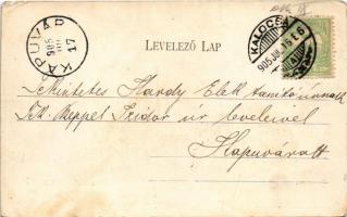 1905 Kalocsa, Fő utca, bazár, Csicsáky János üzlete. Sipos és Littmann kiadása (kis szakadások / sma...