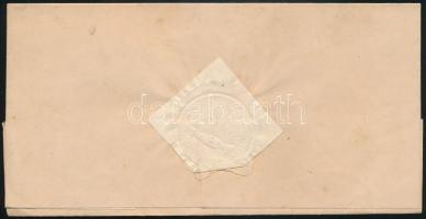 1847 Hivatalos levél / Official cover kék / bule "PESTH" - Komárom (Gudlin 200 p)
