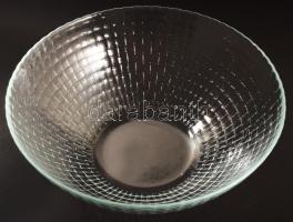 Nagyobb méretű háncsnyomott felületű kínáló, jelzés nélkül, hibátlan, d: 31 cm, m: 11 cm
