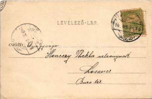 1903 Jászberény, Úri casino (kaszinó) palotája. Brünauer Adolf kiadása (fa)