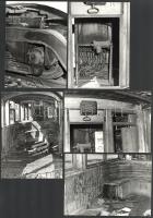 1983 Budapest, a kisföldalatti (MillFAV) régi járműveinek dokumentálása, 13 db vintage ezüstzselatin...