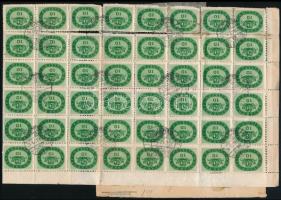 1946 (17. díjszabás) Szállítólevél 66 db Milliós bélyeggel "NÉMETBOLY" / Parcel card with ...