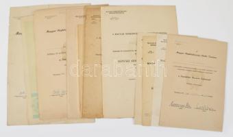 1953-1981 Vegyes szocialista kitüntetés adományozó oklevelek (Szocialista Hazáért Érdemrend, Bányász Szolgálati Érdemérem, A Haza Szolgálatáért Érdemérem, stb.), összesen 14 db, változó állapotban