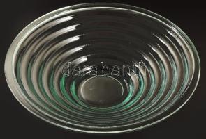 Nagyméretű tagolt testű asztalközép kínáló. Jelzés nélkül, hibátlan, d: 35,5 cm, m: 10 cm