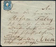 1859 15kr levélen / on cover "KASCHAU" - "WIEN"