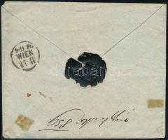 1859 15kr levélen / on cover "KASCHAU" - "WIEN"