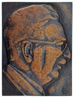 Beck András (1911-1985) 1977. "Dr. Weil Emil 1897-1954, Jubileumi emlékülés 1977" öntött bronz plakett, hátoldalán gravírozva (53x68mm) T:AU
