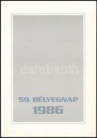 1986 Bélyegnap emléklap Szász Endre aláírásával