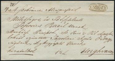 1833 Hivatalos levél "N:MIHALY" - Ungvár (Gudlin 200 p)