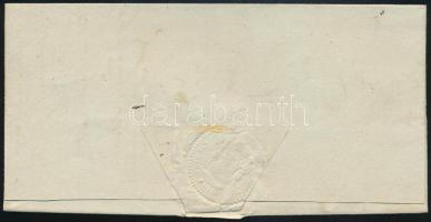 1830 Hivatalos levél kék / blue "PÉCSVÁR" - Pécs (Gudlin 200 p)