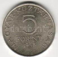 1948 5Ft "Petőfi" ezüst T:1