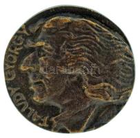 2001. "Faludy György / Salvador Dali - Glória Kiadó 2001" kétoldalas, öntött bronz emlékérem (32mm) T:XF, patina