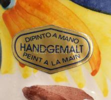 Tehén és csibe alakú tejkiöntő, h: 19 cm, m: 9 cm