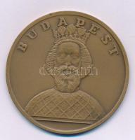 DN "Szent László - Budapest" egyoldalas bronz emlékérem (60mm) T:AU, pici ph.